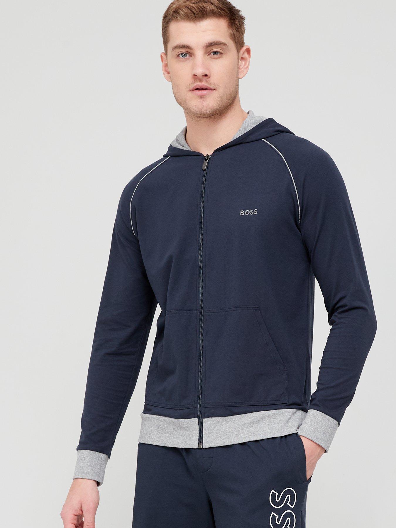 Bodywear Mix Match Lounge Zip Through Hoodie Navy