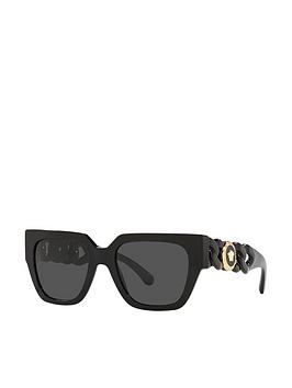 versace square sunglasses - black