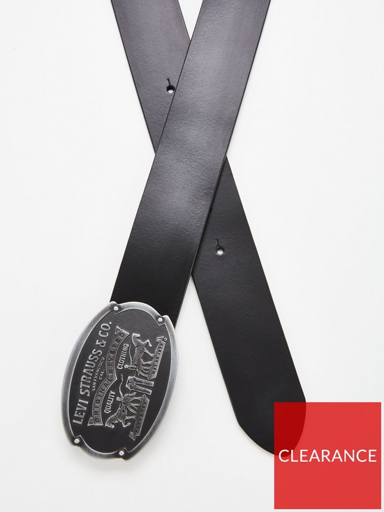 Levi's Billy Plaque Leather Belt | very.co.uk