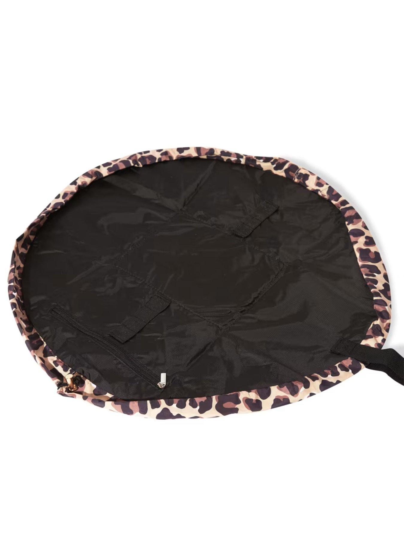 Image 3 of 4 of The Flat Lay Co. Leopard Print Open Flat Makeup Bag