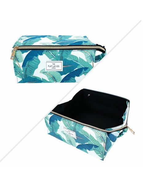 the-flat-lay-co-tropical-leaves-open-flat-makeup-box