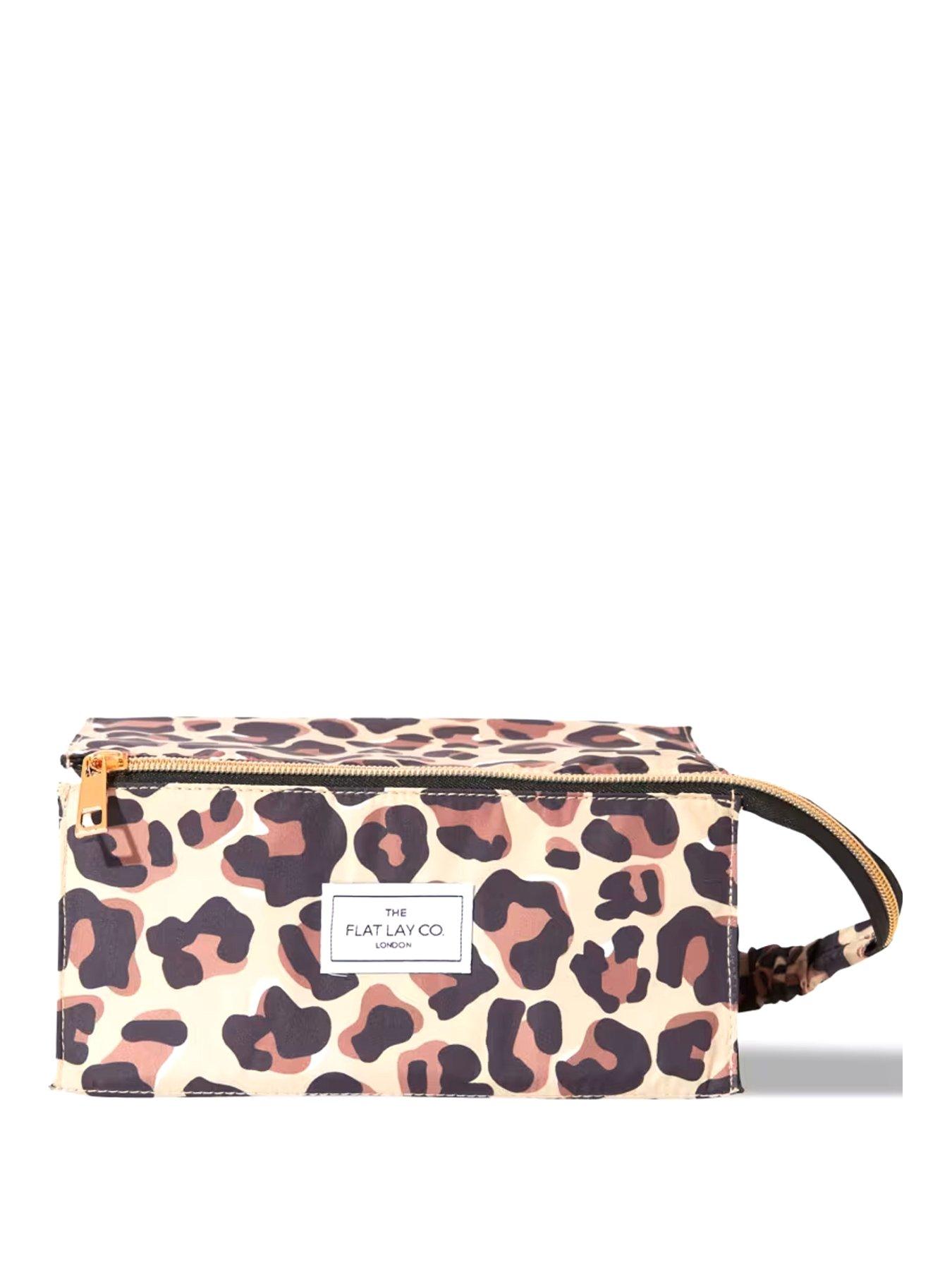 The Flat Lay Co. Leopard Print Open Flat Makeup Box