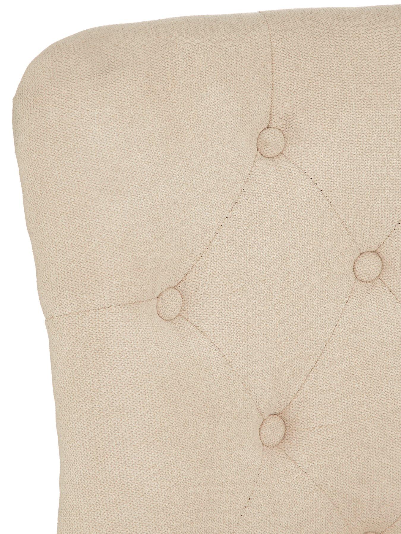 Image 5 of 6 of The Very Collection Warwick Chenille Pair of Standard Dining Chairs - Natural/Oak Effect&nbsp;- FSC&reg; Certified