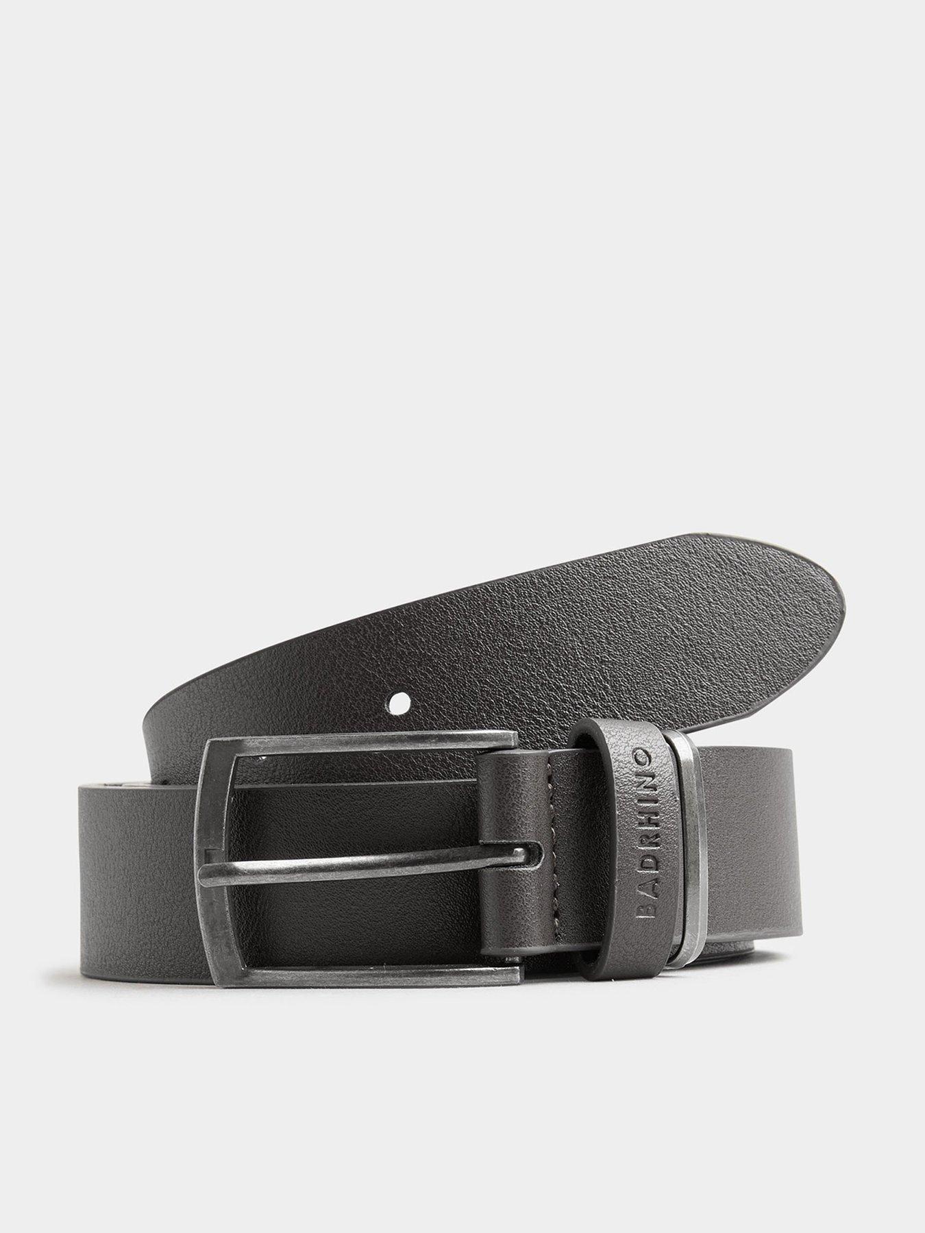 Denton Leather Reversible Belt, Black