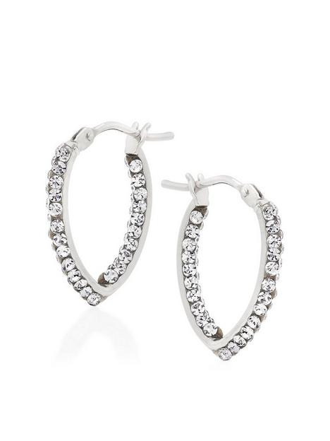 beaverbrooks-9ct-white-gold-crystal-hoop-earrings