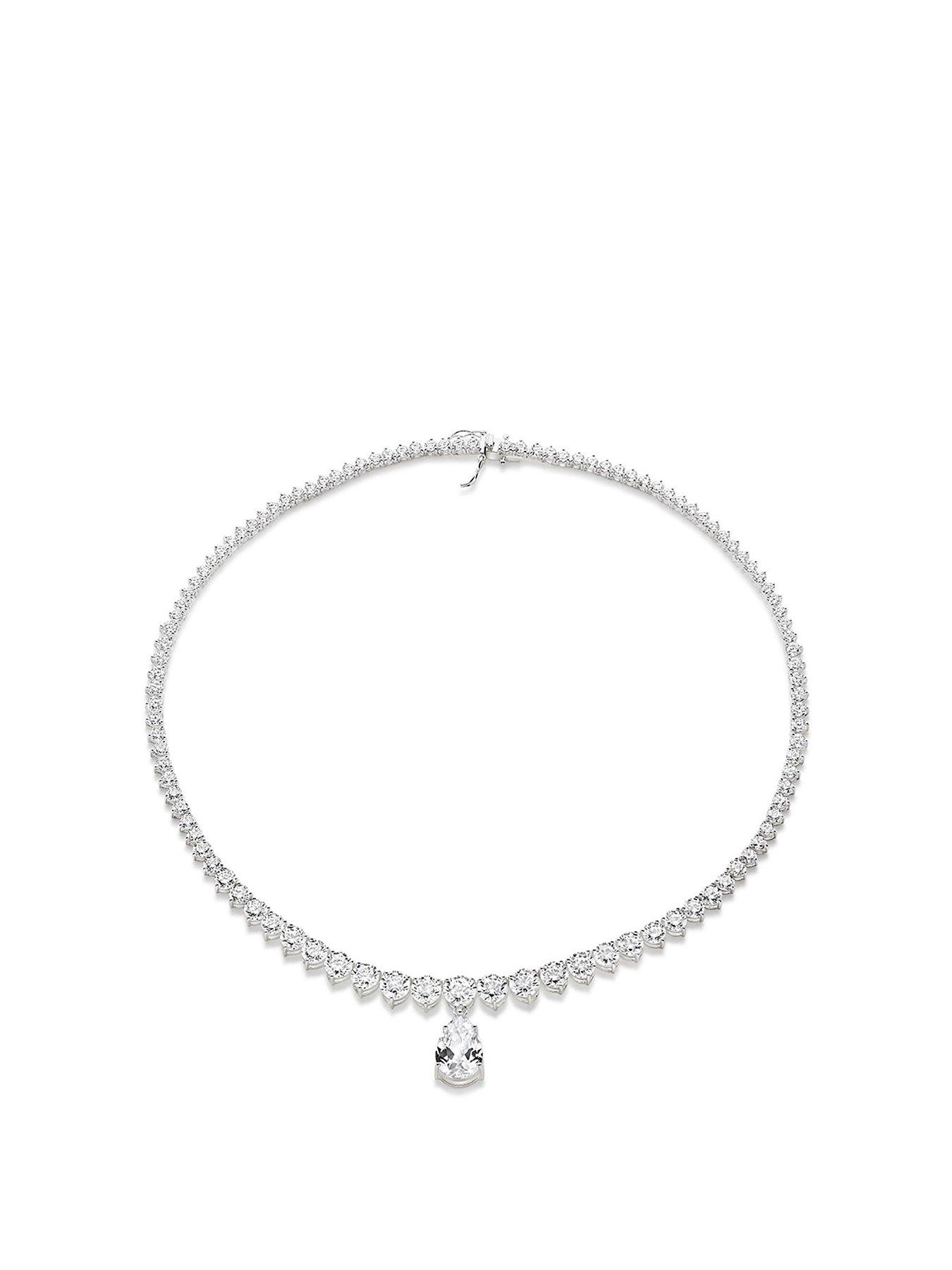 Jewellery & watches Beaverbrooks Silver Pear-Shaped Cubic Zirconia Necklace
