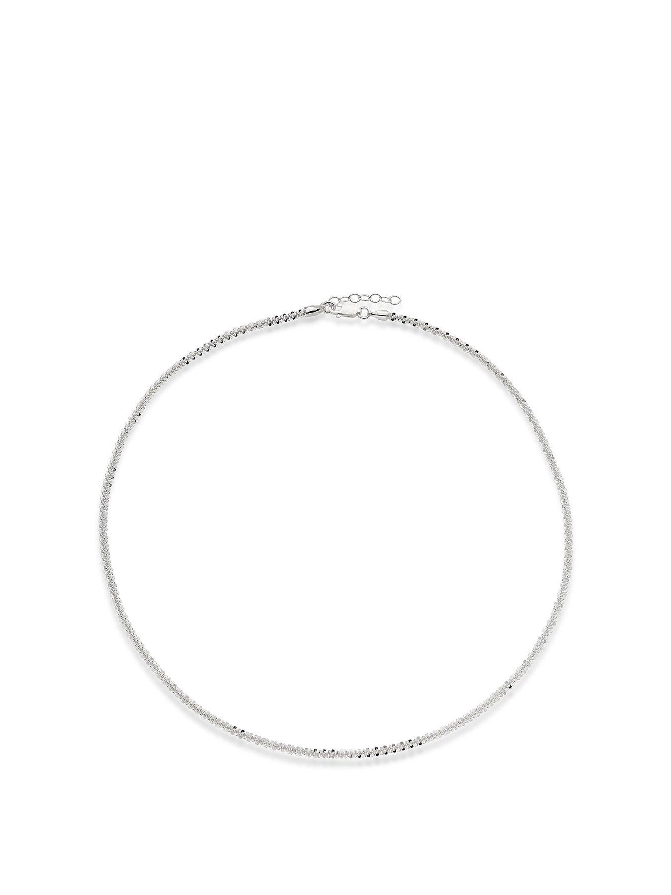 Beaverbrooks Silver Sparkle Necklace