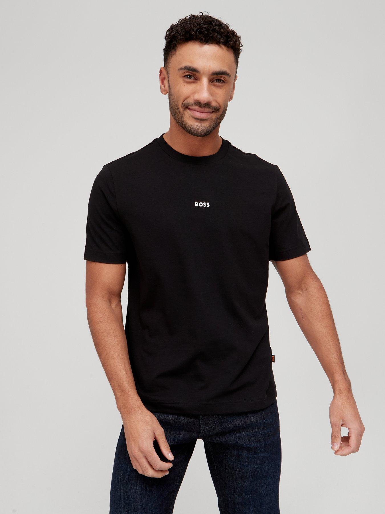BOSS Relaxed Fit Centre Logo T-Shirt - Black