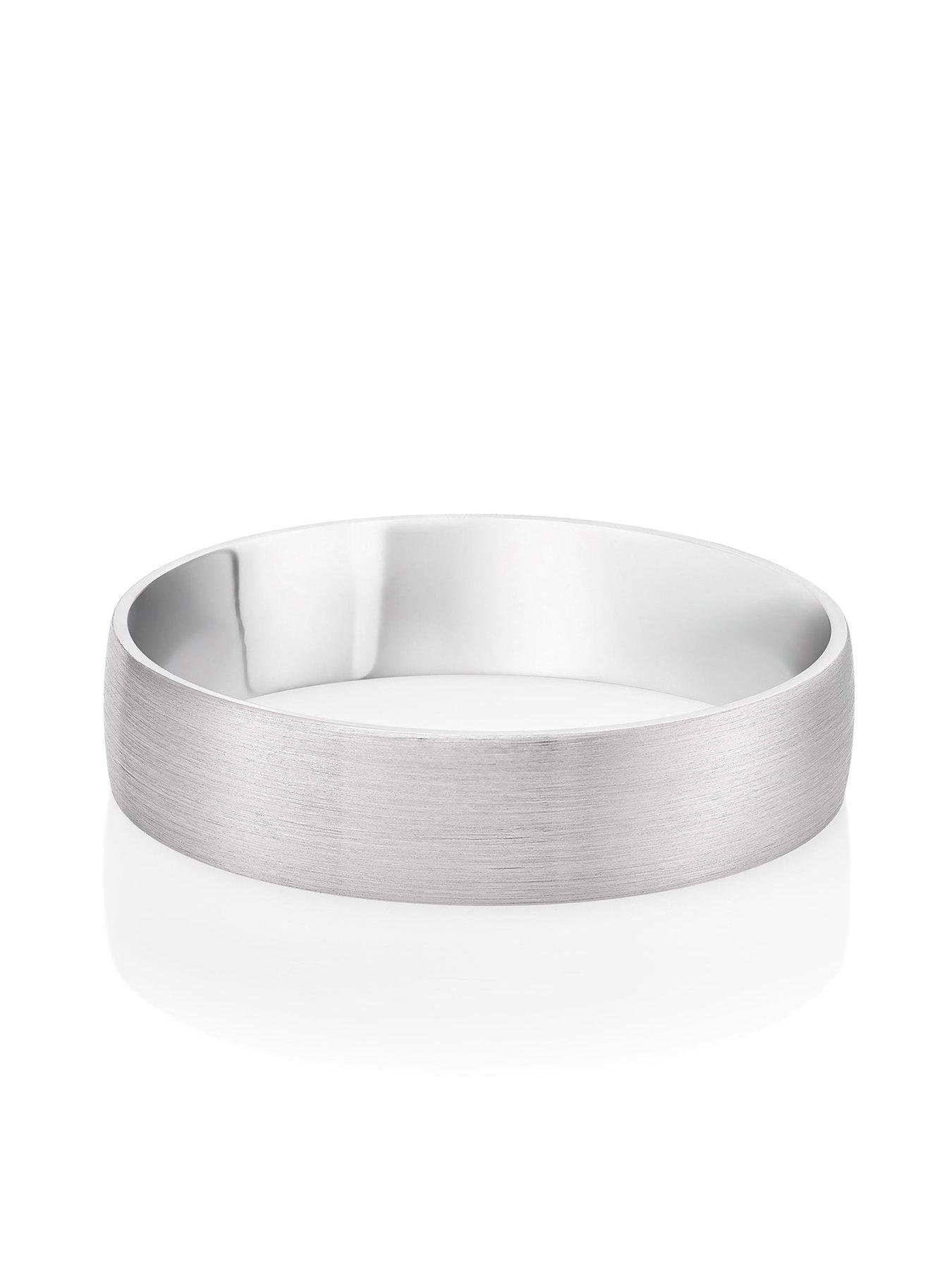 Image 2 of 4 of Beaverbrooks Platinum Brushed Men'S Wedding Ring