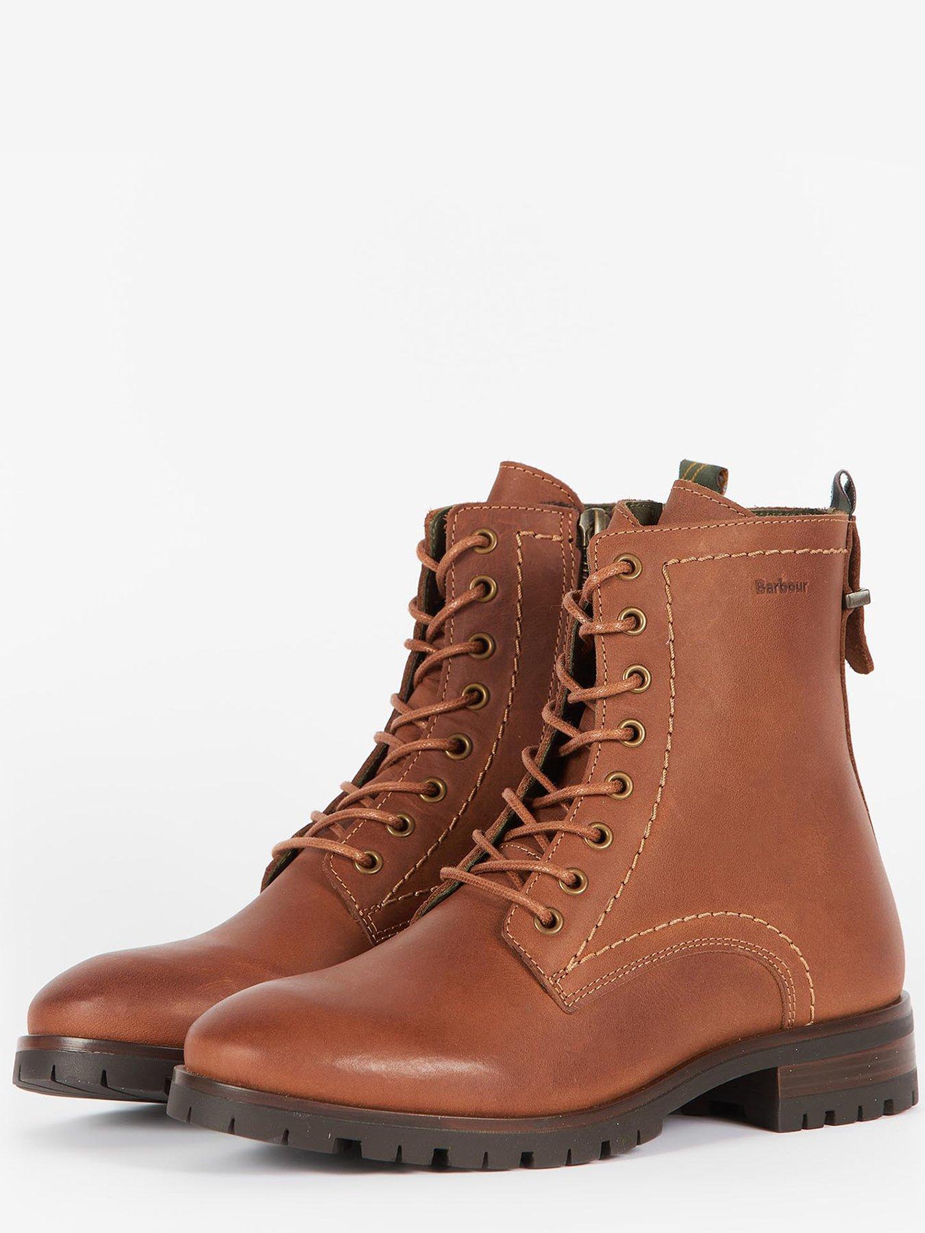  Christina Leather Lace Up Boot - Brown