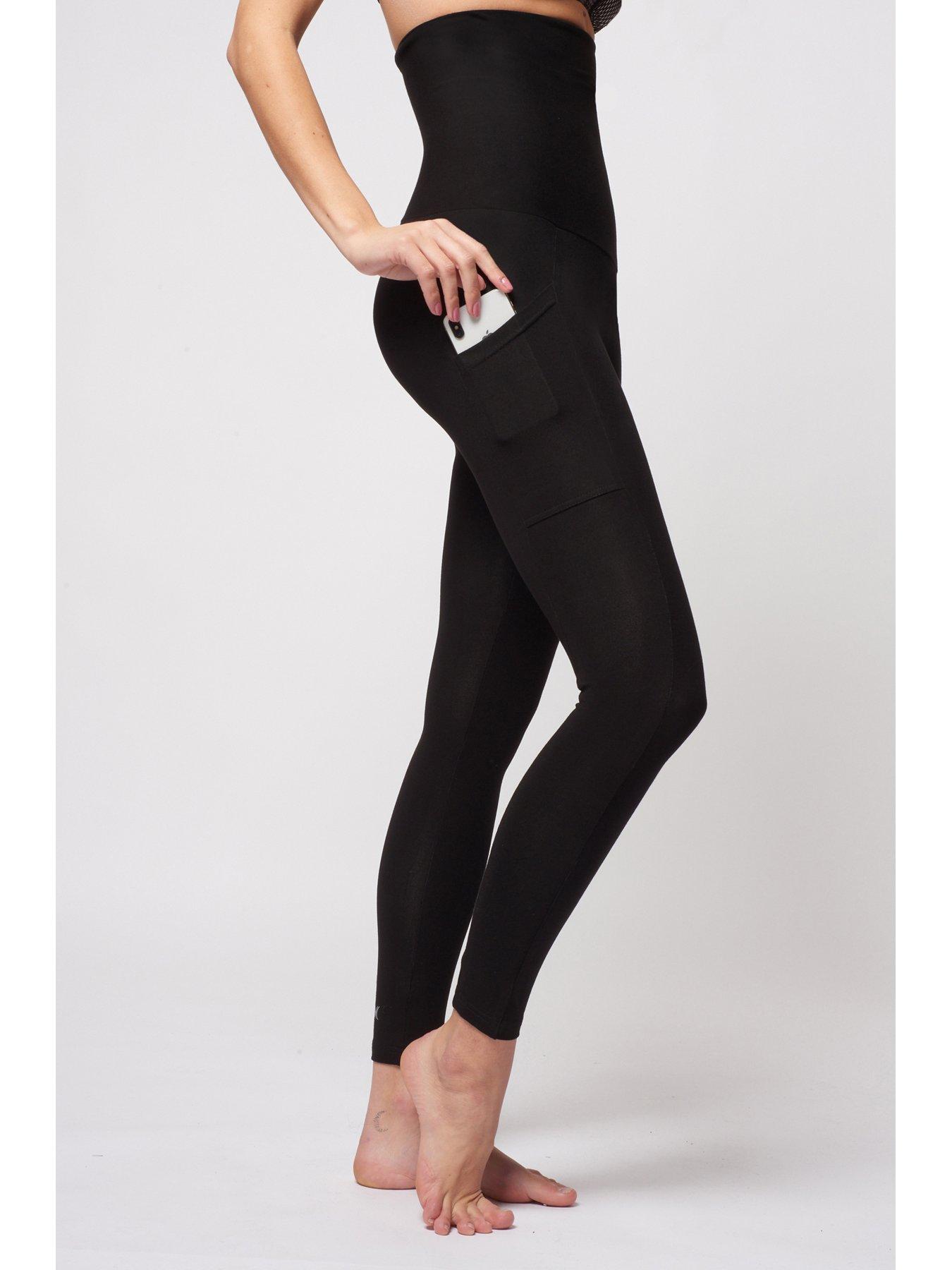 undefined High Tummy Control Extra Strong Compression Side Pocket Legging - Black