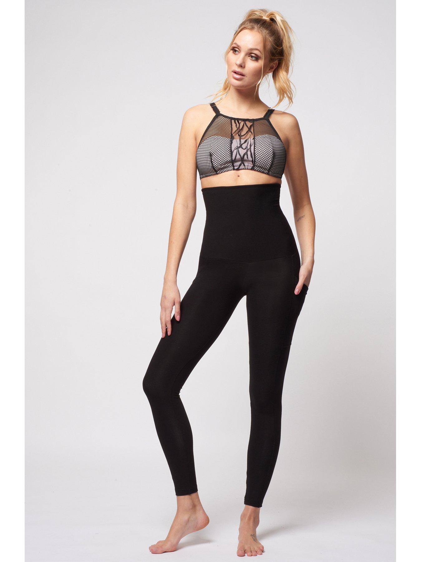 High Waisted Compression Leggings with Side Pockets UK