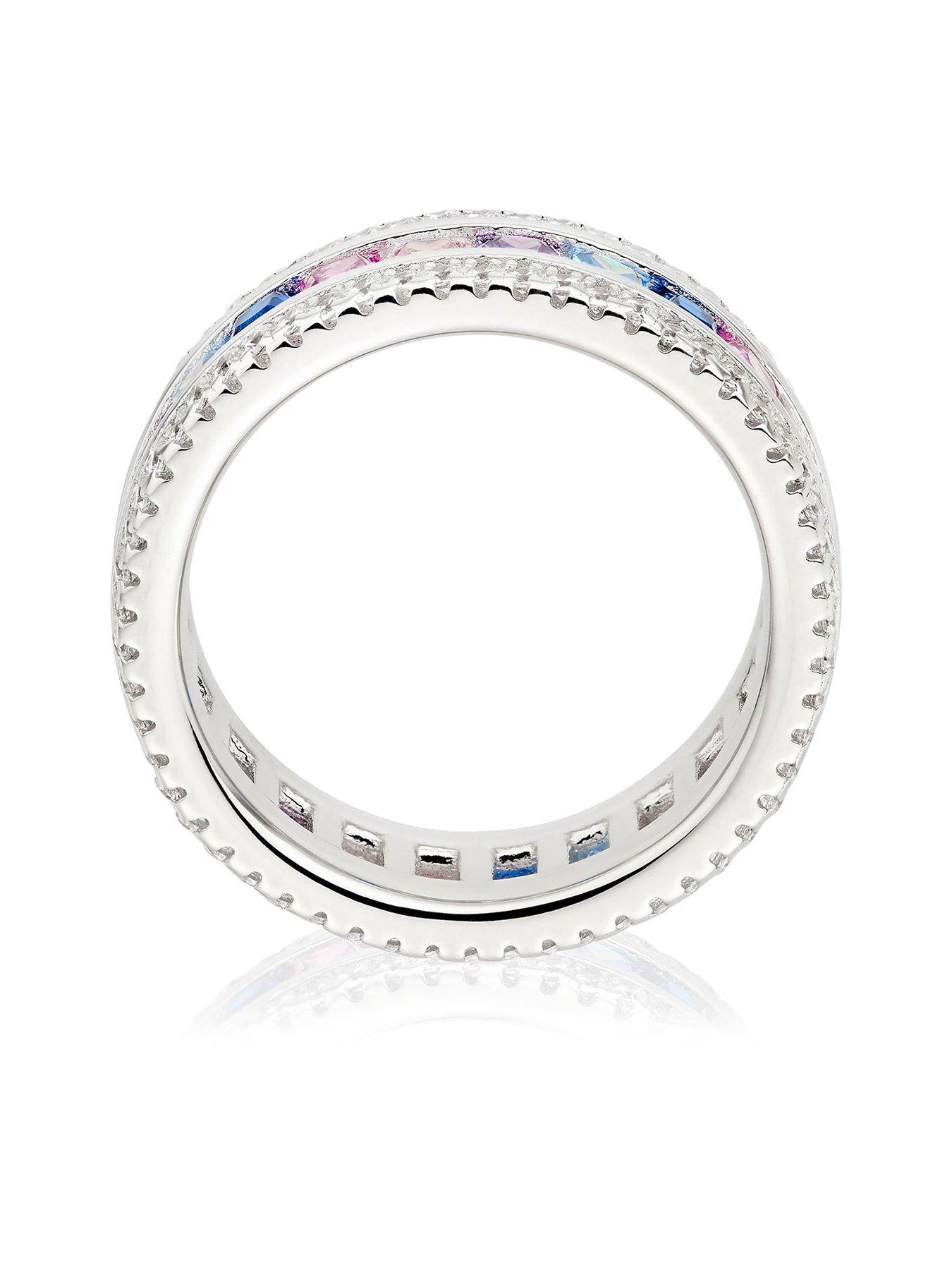 Image 3 of 4 of Beaverbrooks Silver Multi Coloured Cubic Zirconia Ring