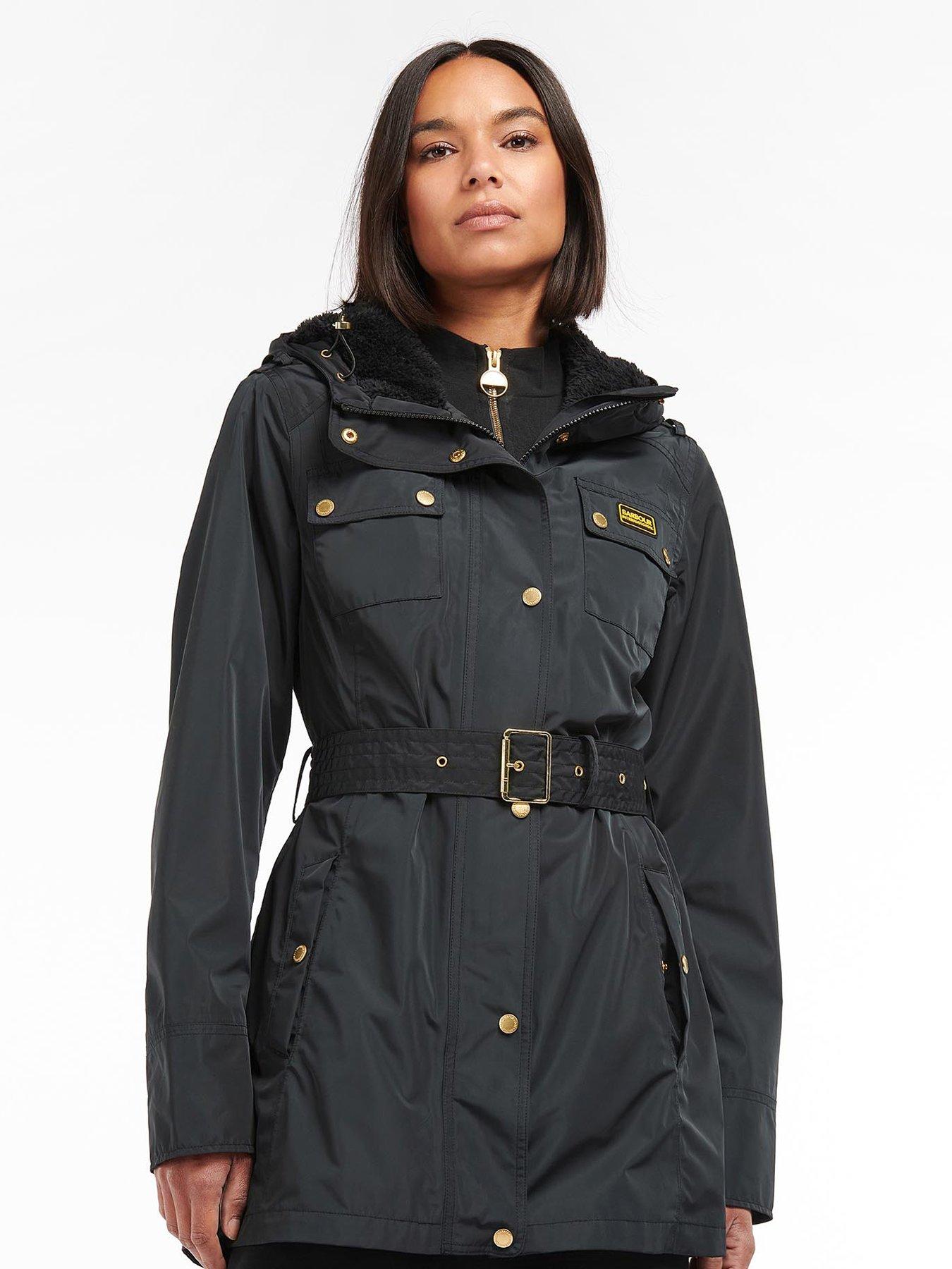Women Sandown Waterproof Belted Jacket - Black
