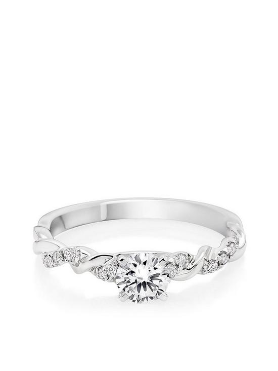 stillFront image of beaverbrooks-entwine-platinum-diamond-solitaire-ring