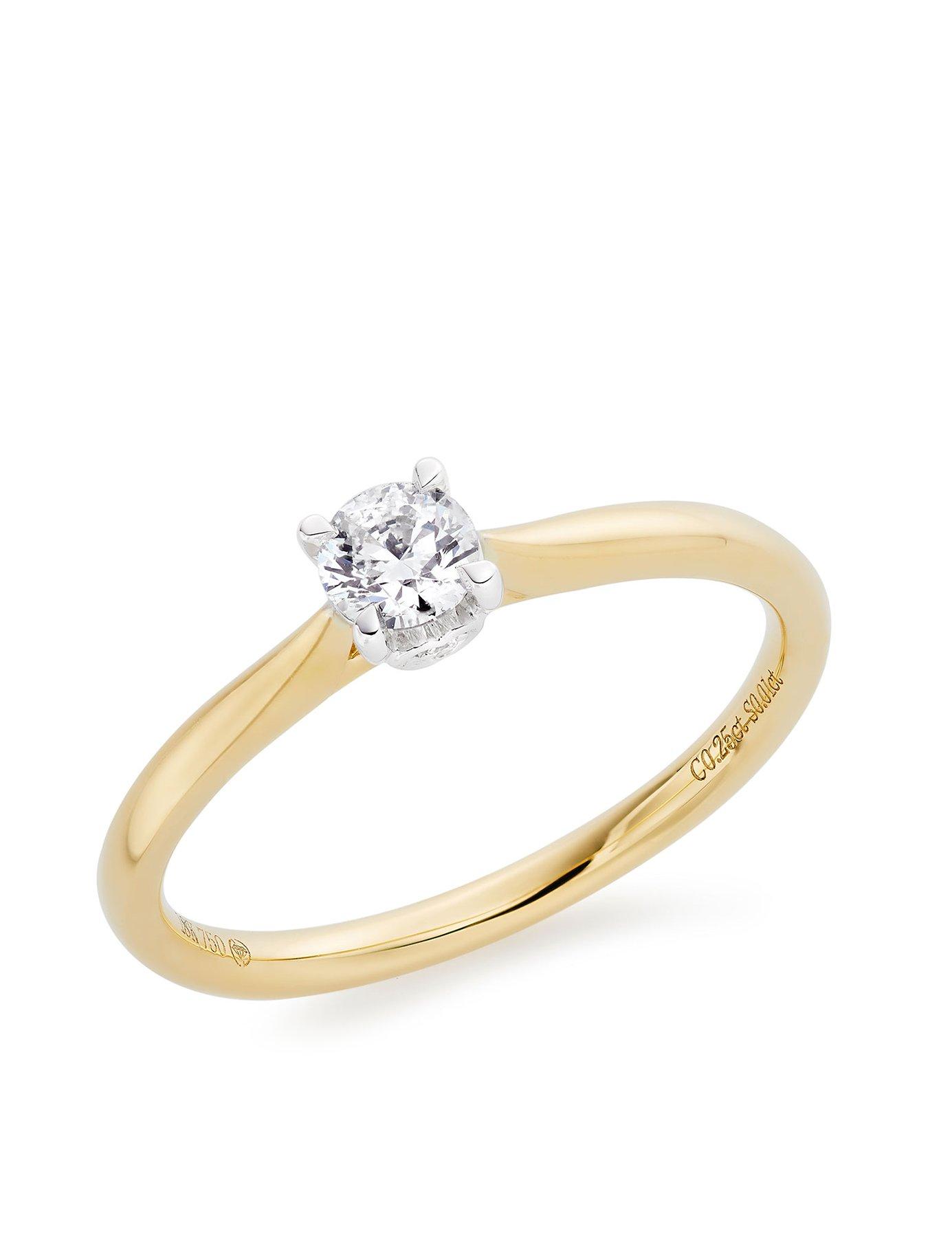 Jewellery & watches 18Ct Yellow Gold Diamond Solitaire Ring