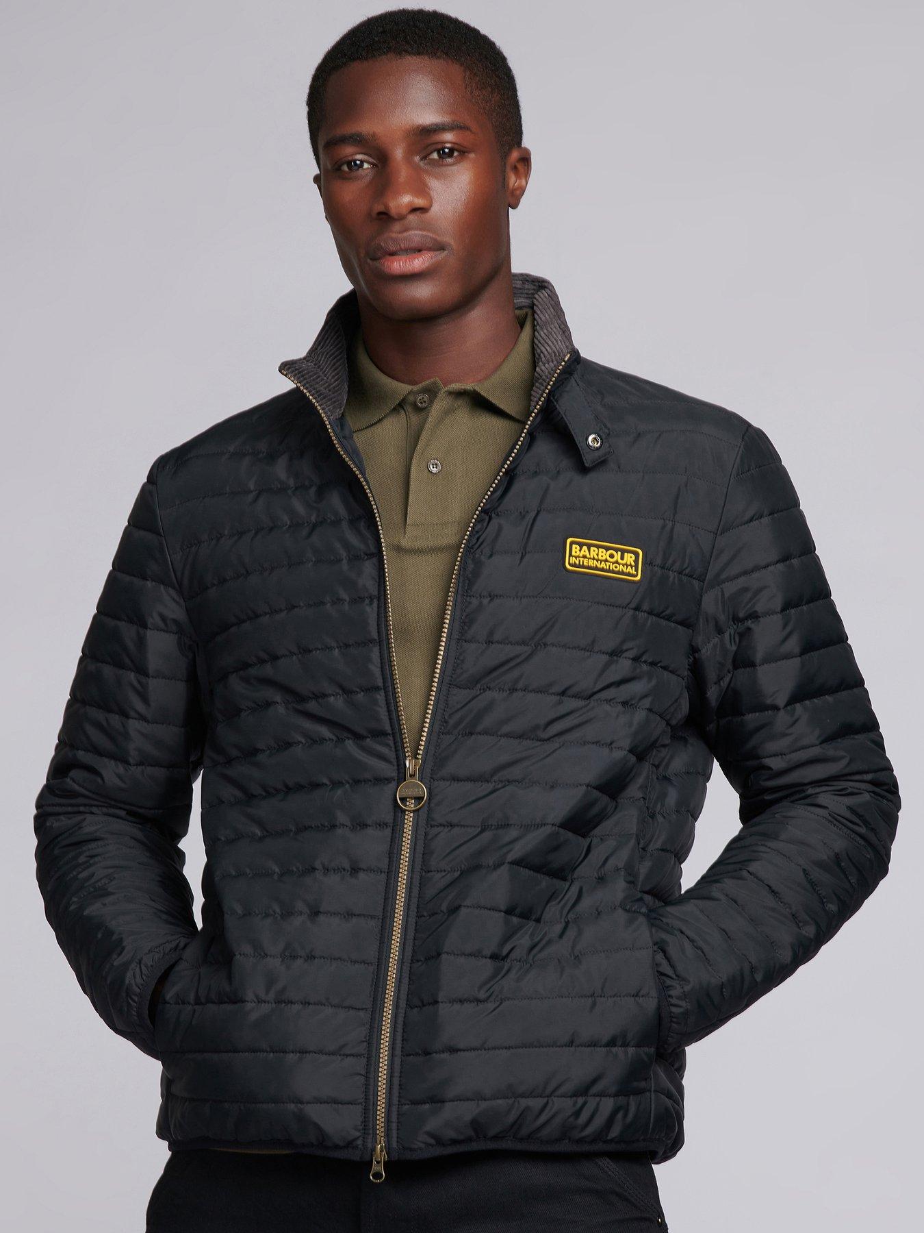 Barbour international black store quilted jacket