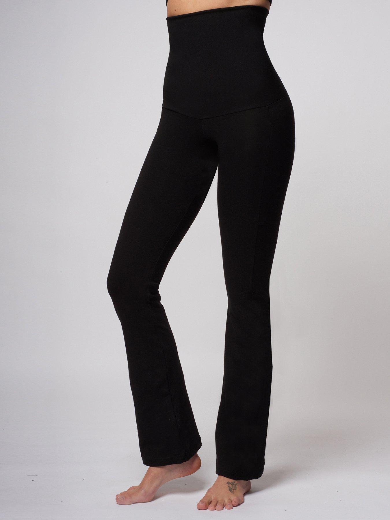 Lightweight High Tummy Control Strong Compression Bootleg Legging - Black