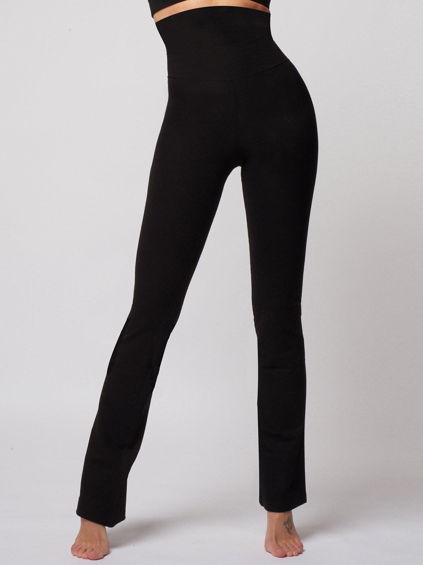undefined High Tummy Control Extra Strong Compression Slim Fit Bootleg Legging - Black