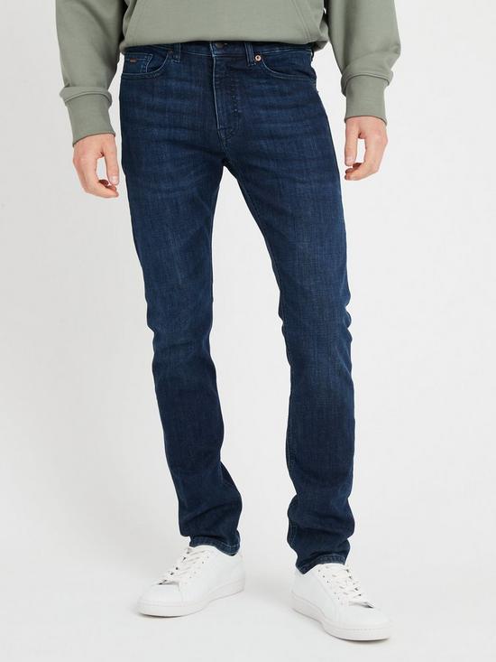 front image of boss-delaware-slim-fit-jeans-dark-bluenbsp