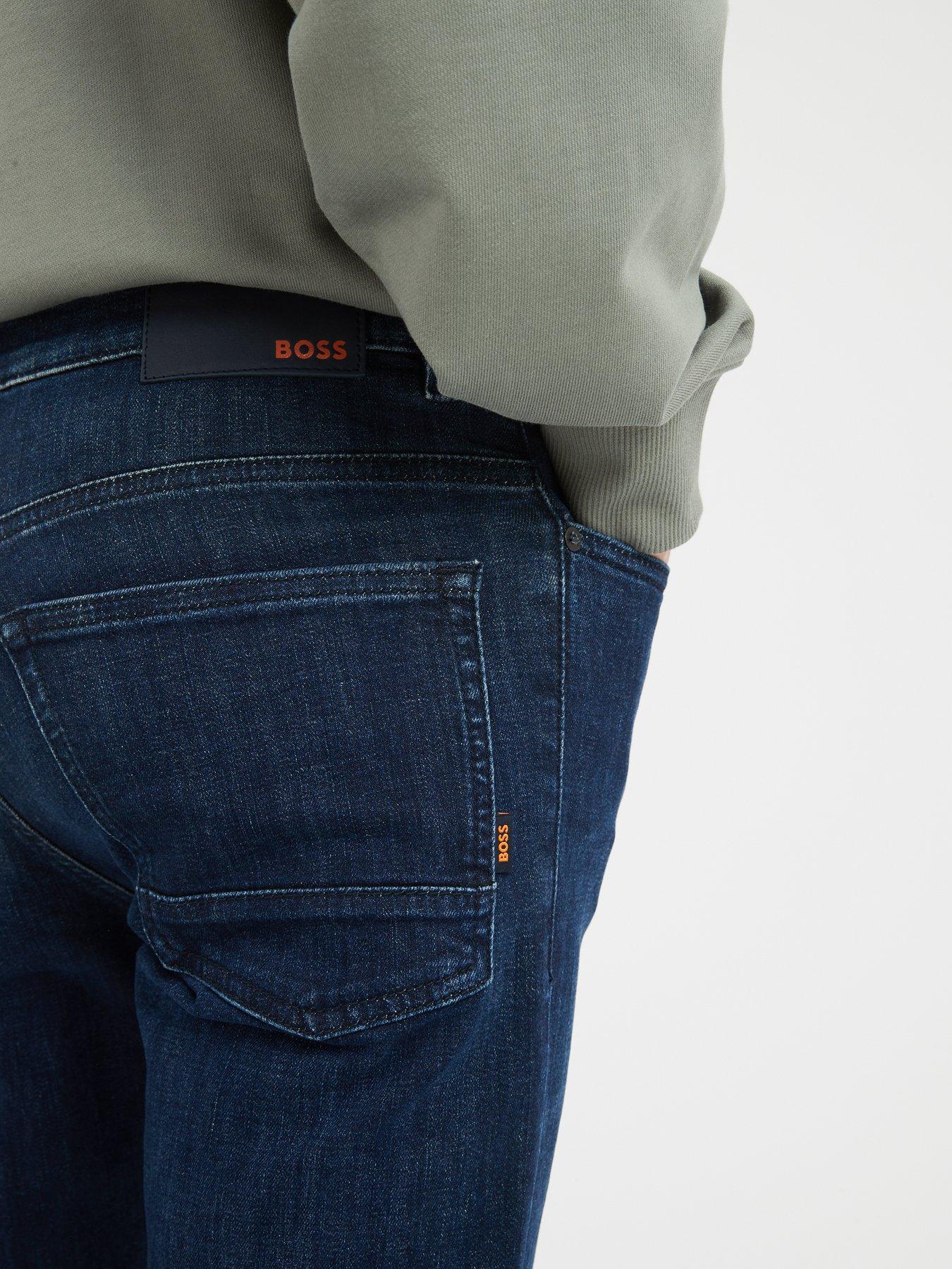 Image 4 of 4 of BOSS Delaware Slim Fit Jeans - Dark Blue&nbsp;