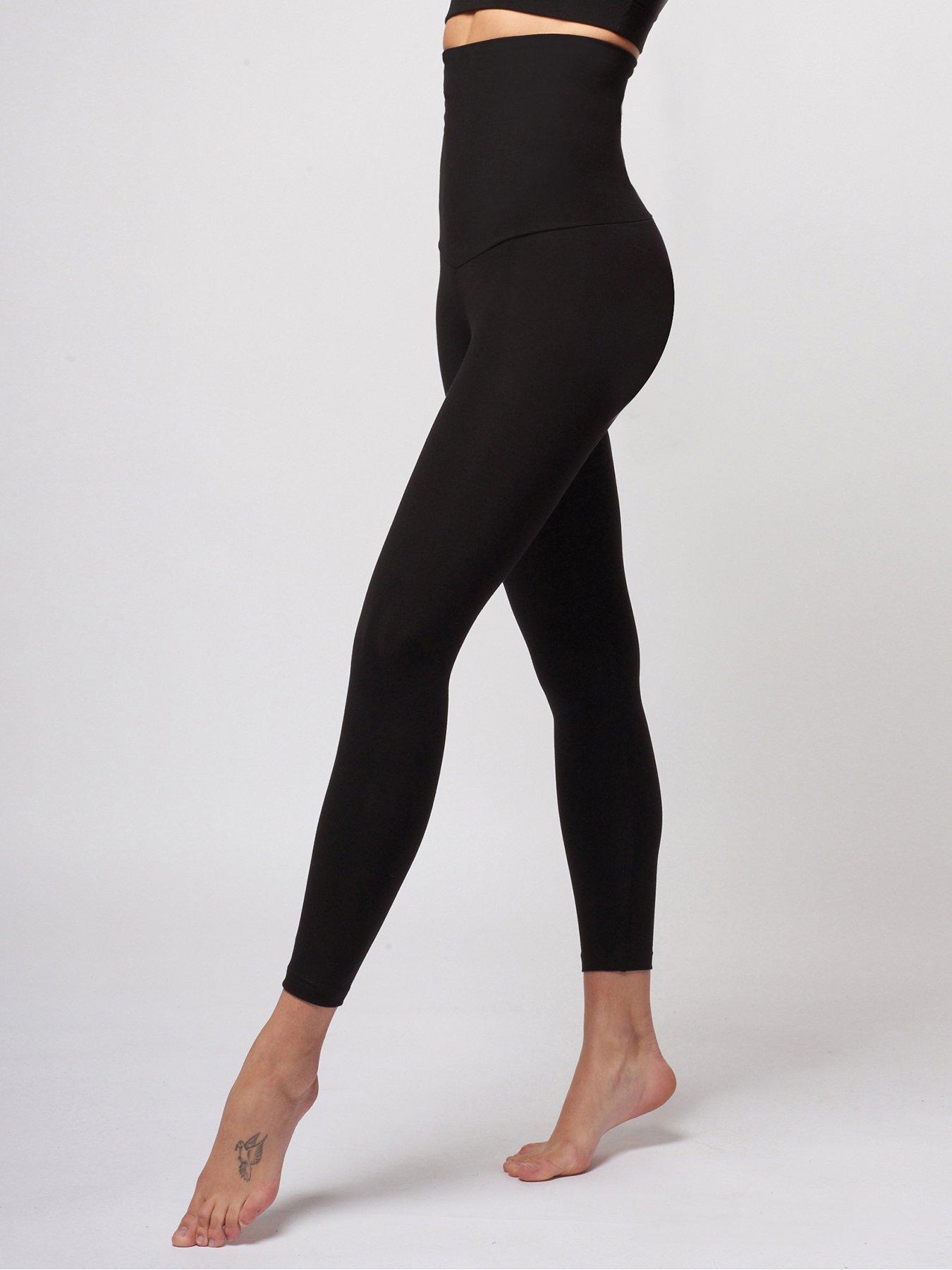 undefined Tlc Sport High Tummy Control Extra Strong Compression Full Length Leggings - Black