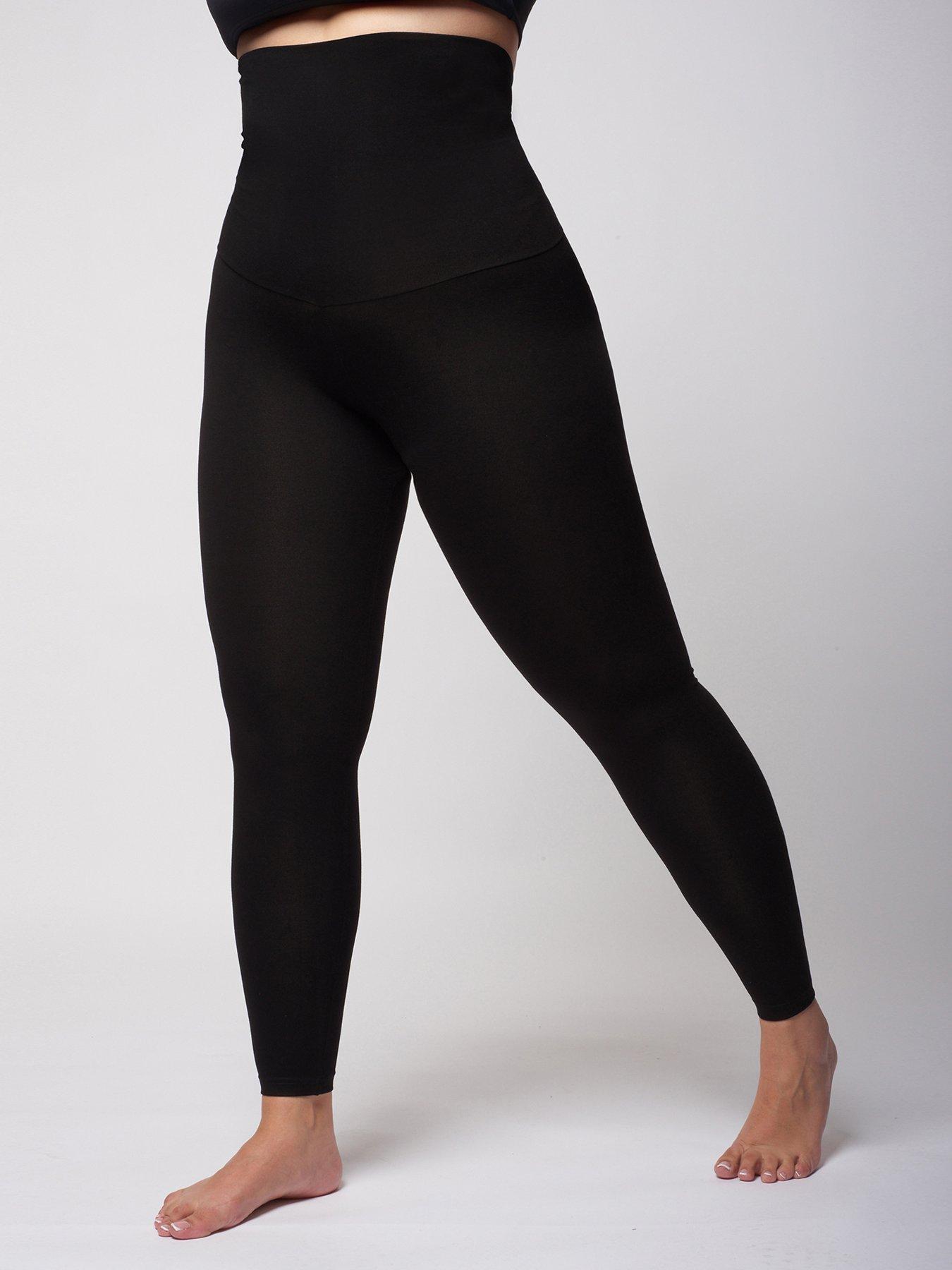 TLC Sport Performance Tlc Sport High Tummy Control Extra Strong Compression Full Length Leggings Black Very