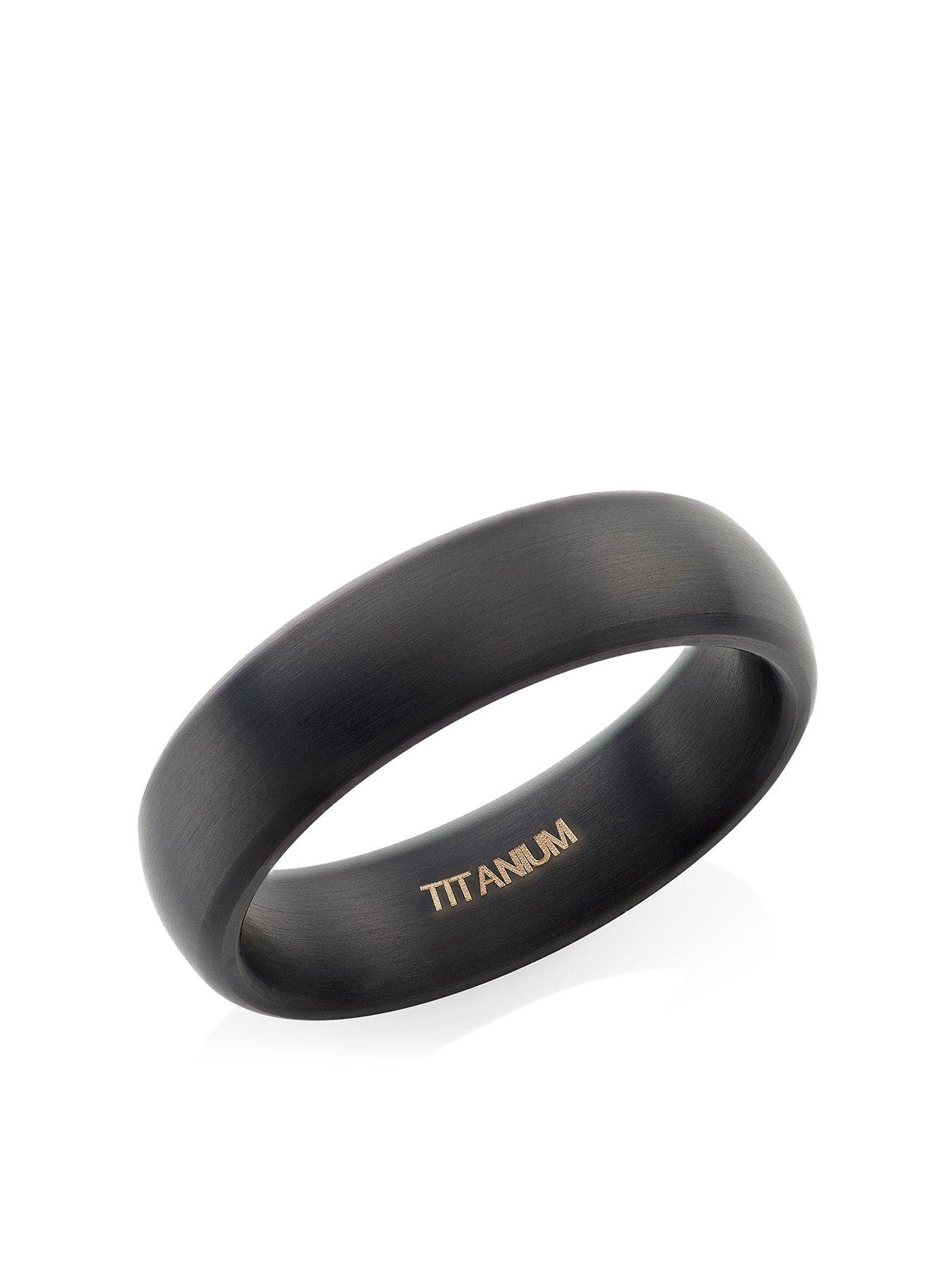 Beaverbrooks Titanium Black Matt Ring