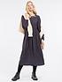  image of barbour-coast-to-country-balloon-sleeve-printed-midi-dress-100-lyocell-navy