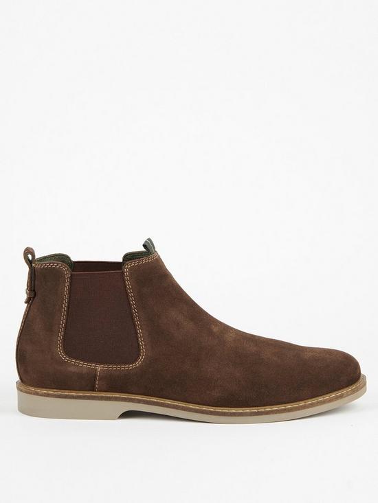 front image of barbour-sedgefield-suede-chelsea-boot