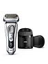  image of braun-series-9-9390cc-latest-generation-electric-shaver-cleanampcharge-station-leather-case