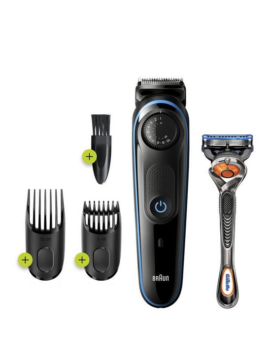 front image of braun-men-beard-trimmer-hair-clipper-bt3240