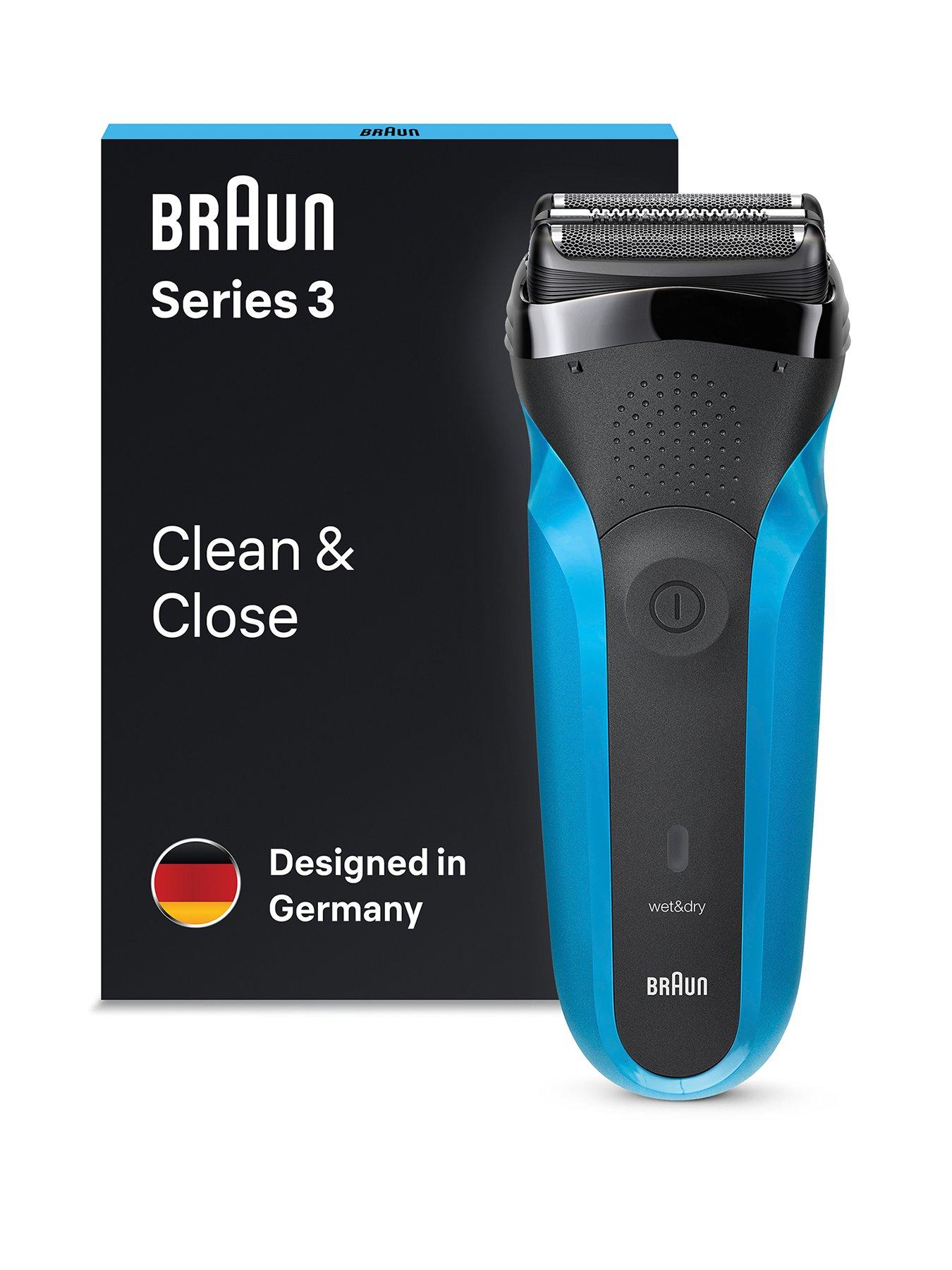 undefined Series 3 310 Electric Shaver, Wet  &  Dry Razor for Men, Black/Blue