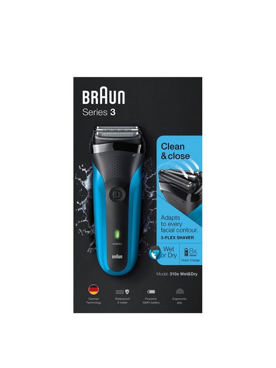 stillFront image of braun-series-3-310-electric-shaver-wet-amp-dry-razor