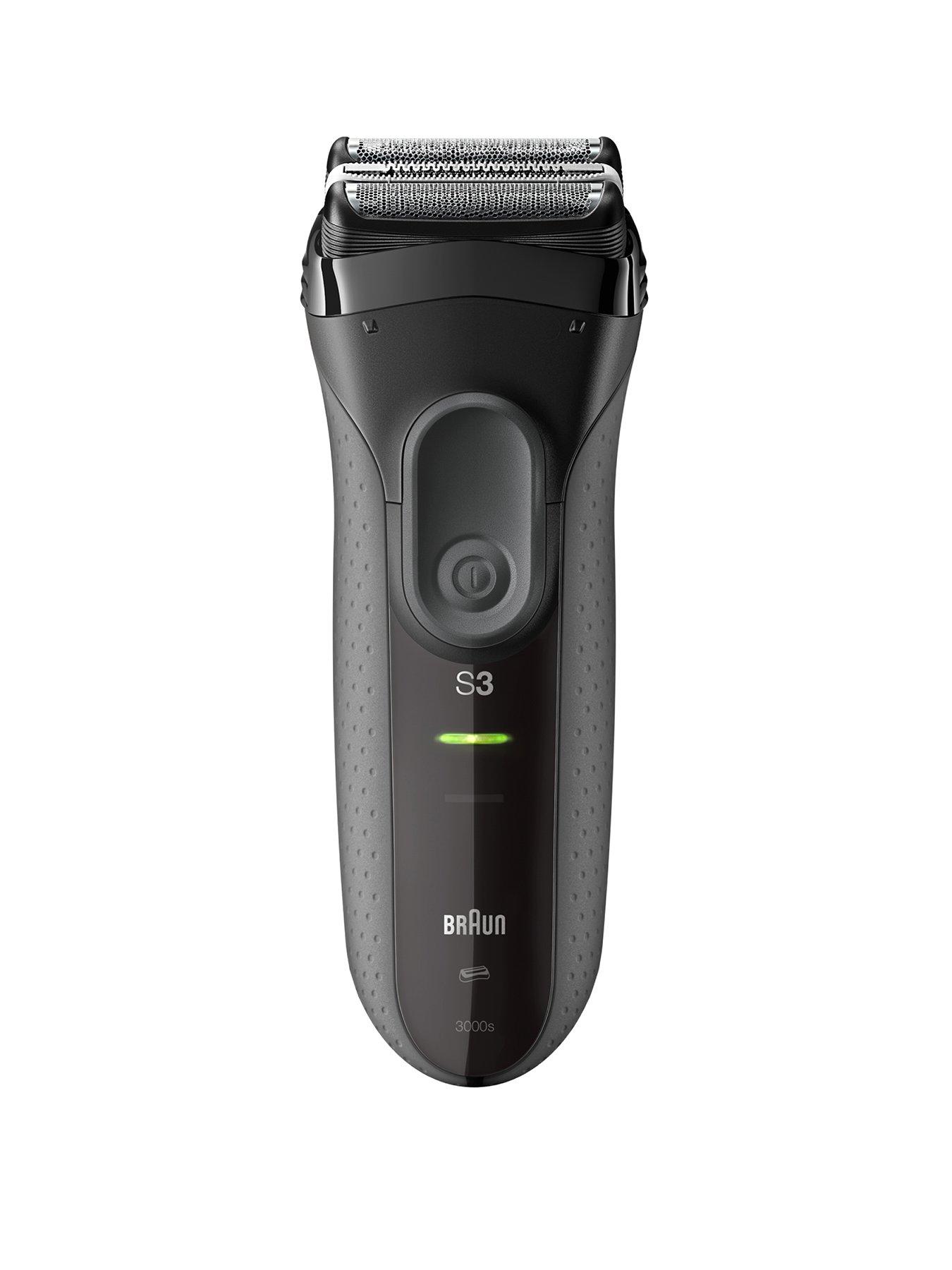 Braun Series 3 ProSkin 3000s Electric Shaver, Black - Rechargeable