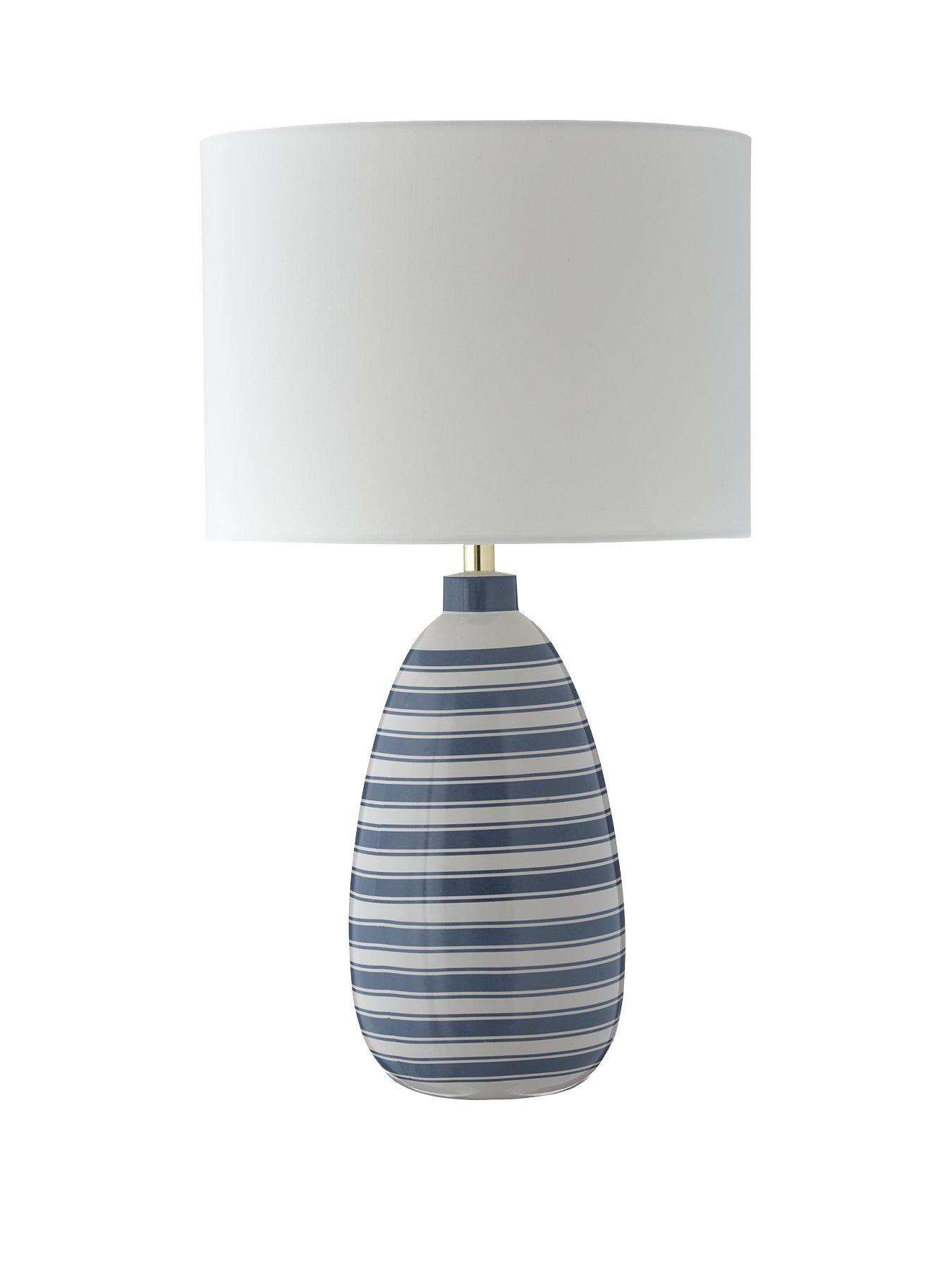 Product photograph of Everyday Country Stripe Table Lamp from very.co.uk