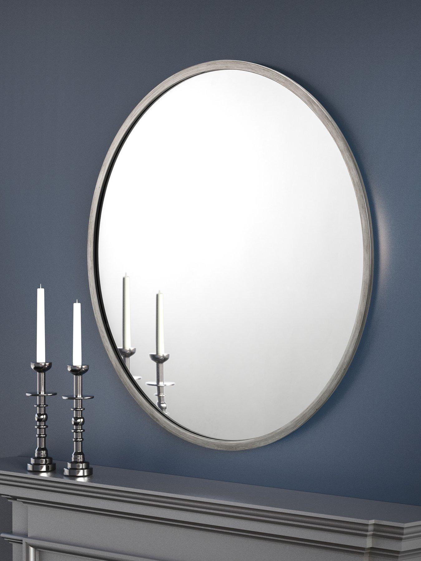 Image 1 of 3 of Julian Bowen Octave Round Mirror in Pewter&nbsp;