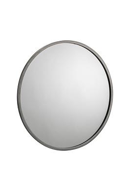 Product photograph of Julian Bowen Octave Round Mirror In Pewter from very.co.uk