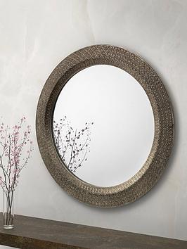 Product photograph of Julian Bowen Cadence Large Round Wall Mirror from very.co.uk