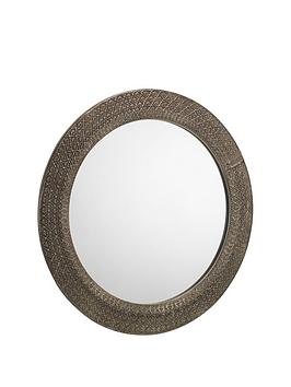 Product photograph of Julian Bowen Cadence Large Round Wall Mirror from very.co.uk