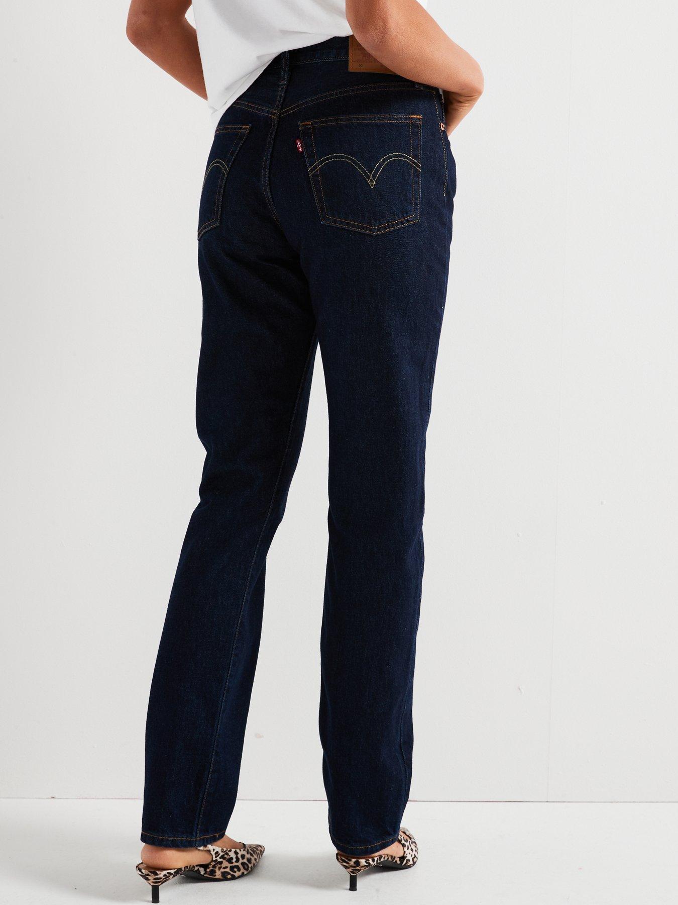 Levi's Levi's® 501™ High Rise Straight Leg Jean - Dark Blue | very