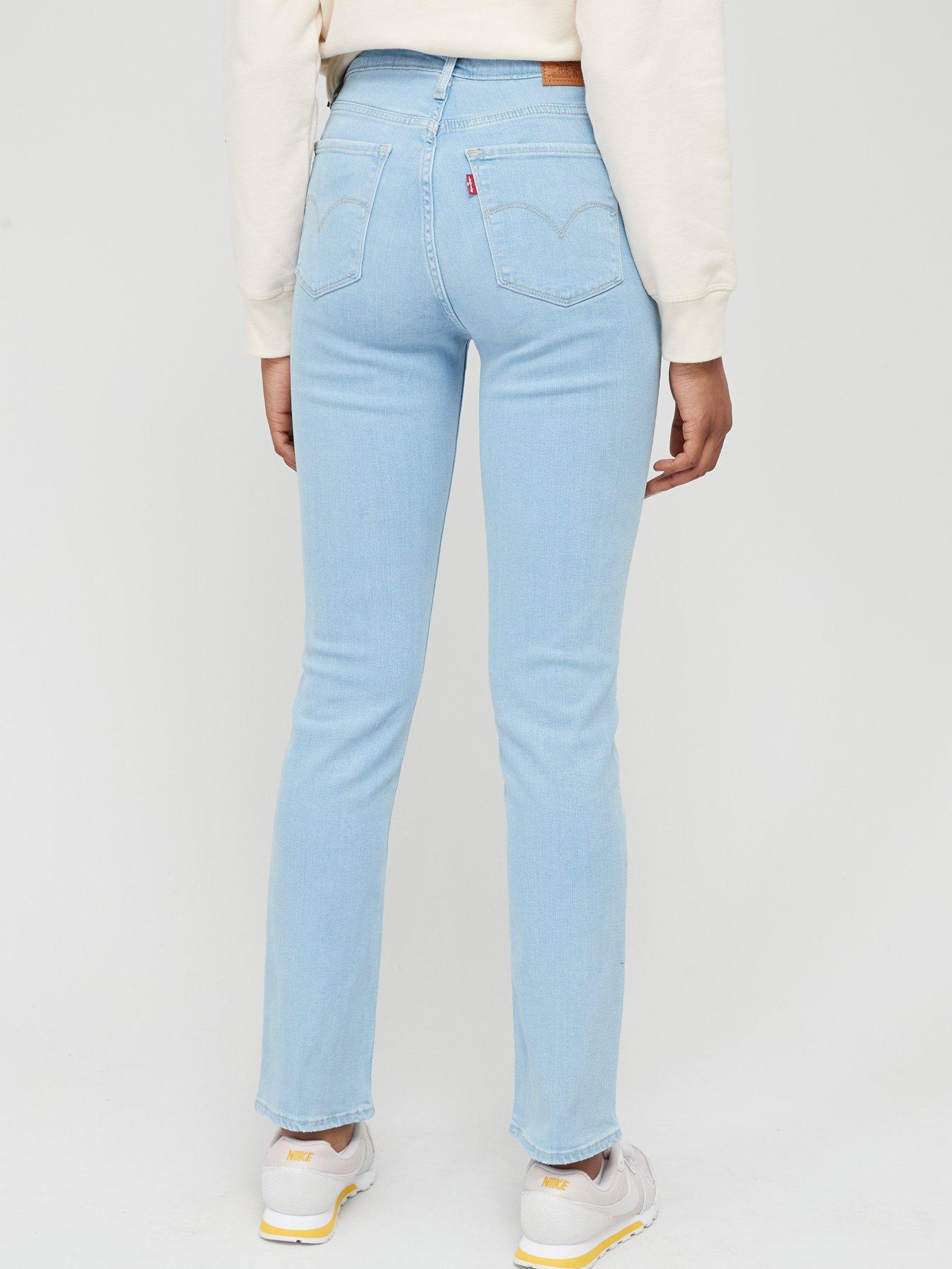 724 High Rise Slim Straight Cropped Women's Jeans - Light Wash