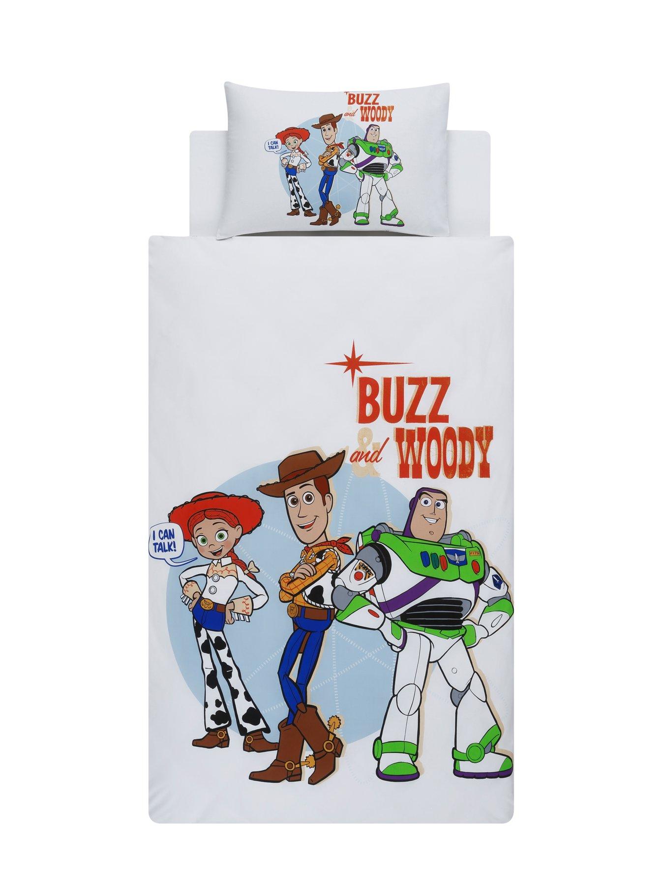 MATCHING CURTAINS 54" DROP TOY STORY 4 RESCUE UK SINGLE DUVET COVER SET 