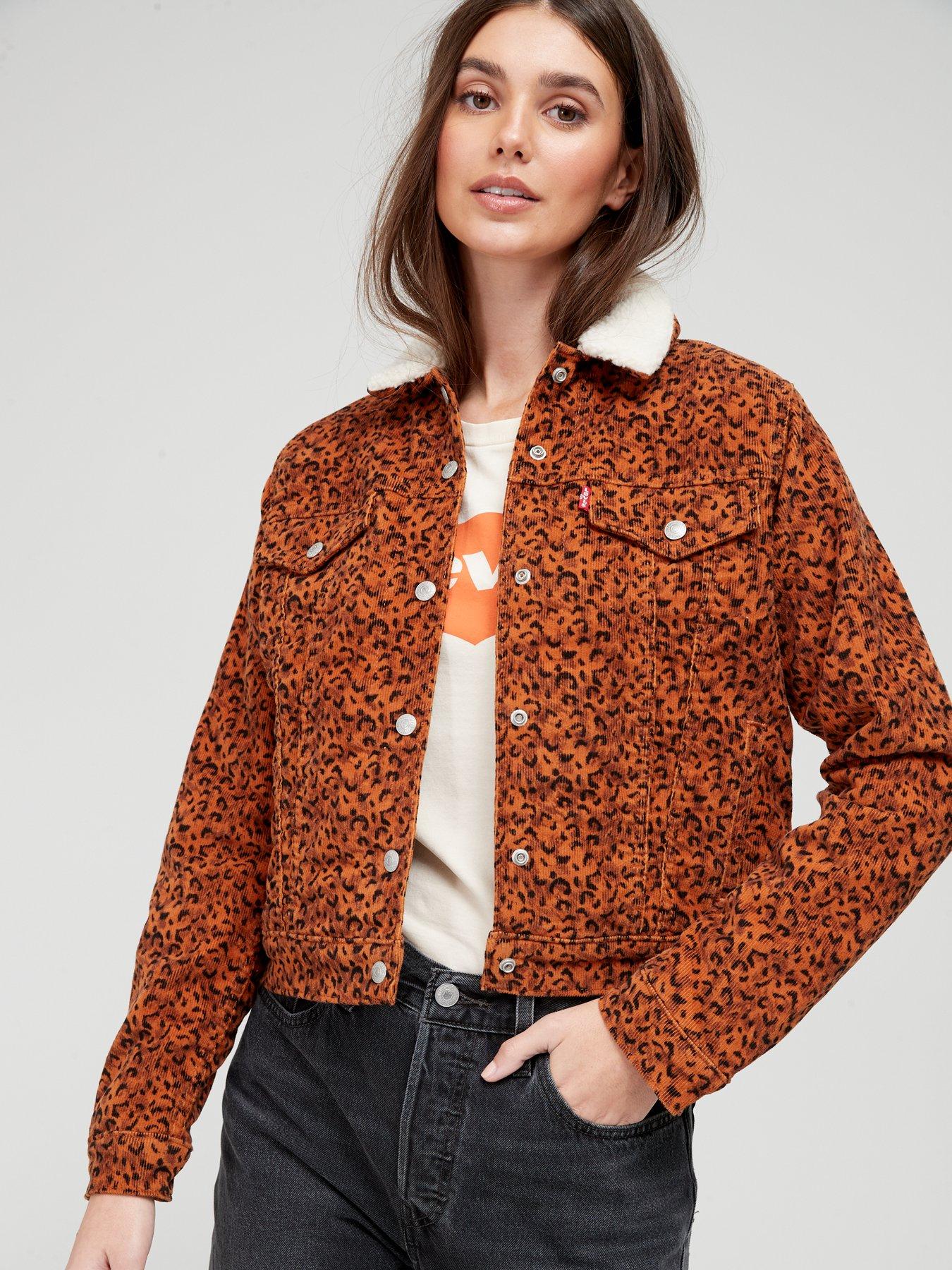 leopard print levi jacket