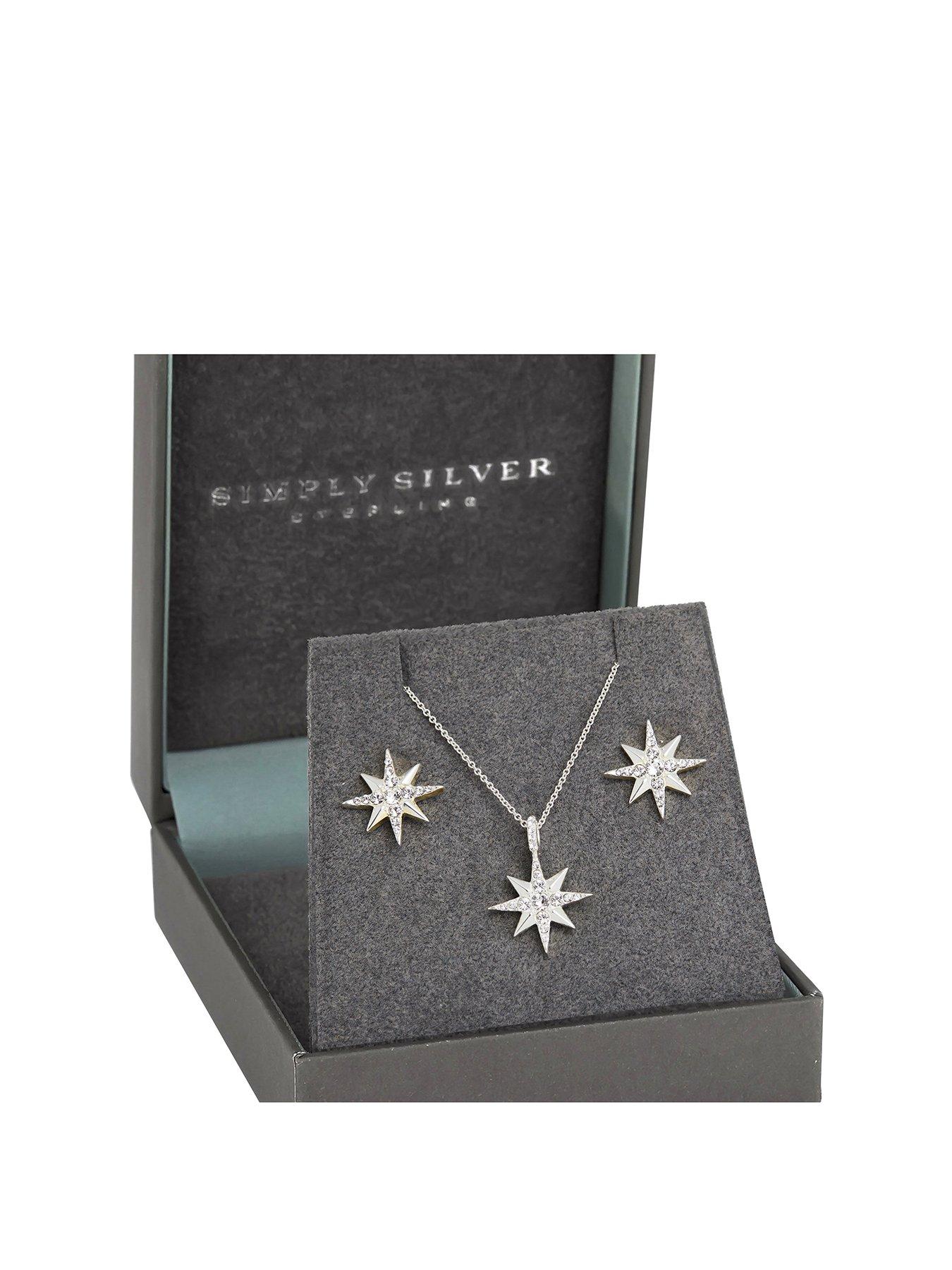 Jewellery & watches Sterling Silver Cubic Zirconia Mystic Star Set
