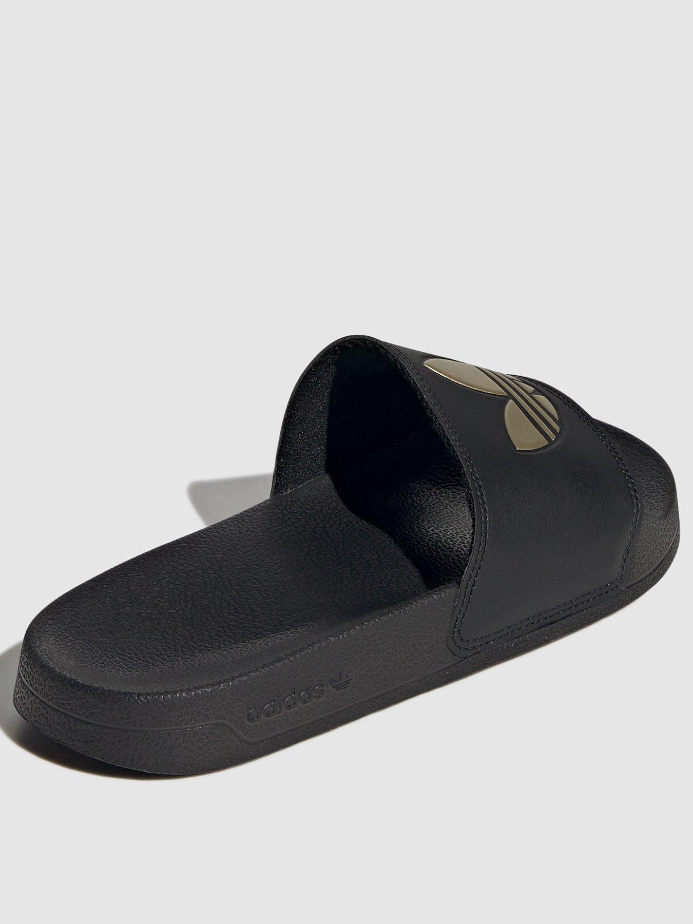 Image 2 of 6 of adidas Originals Womens Adilette Lite Sliders - Black/Gold