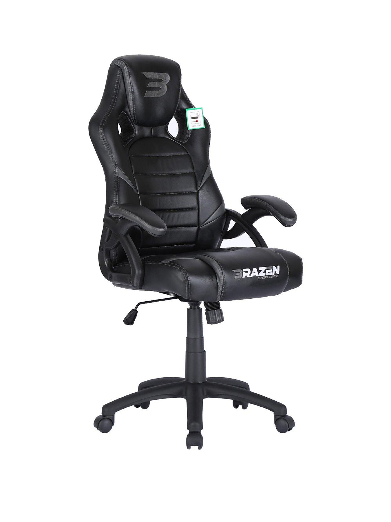 BraZen Puma PC Gaming Chair Black and White very