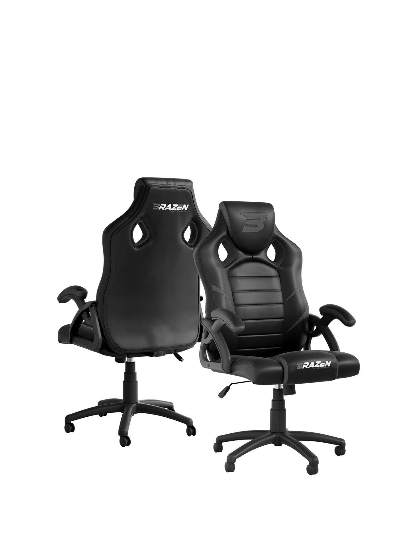 Image 1 of 5 of BraZen Puma PC Gaming&nbsp;Chair&nbsp;-&nbsp;Black and Grey