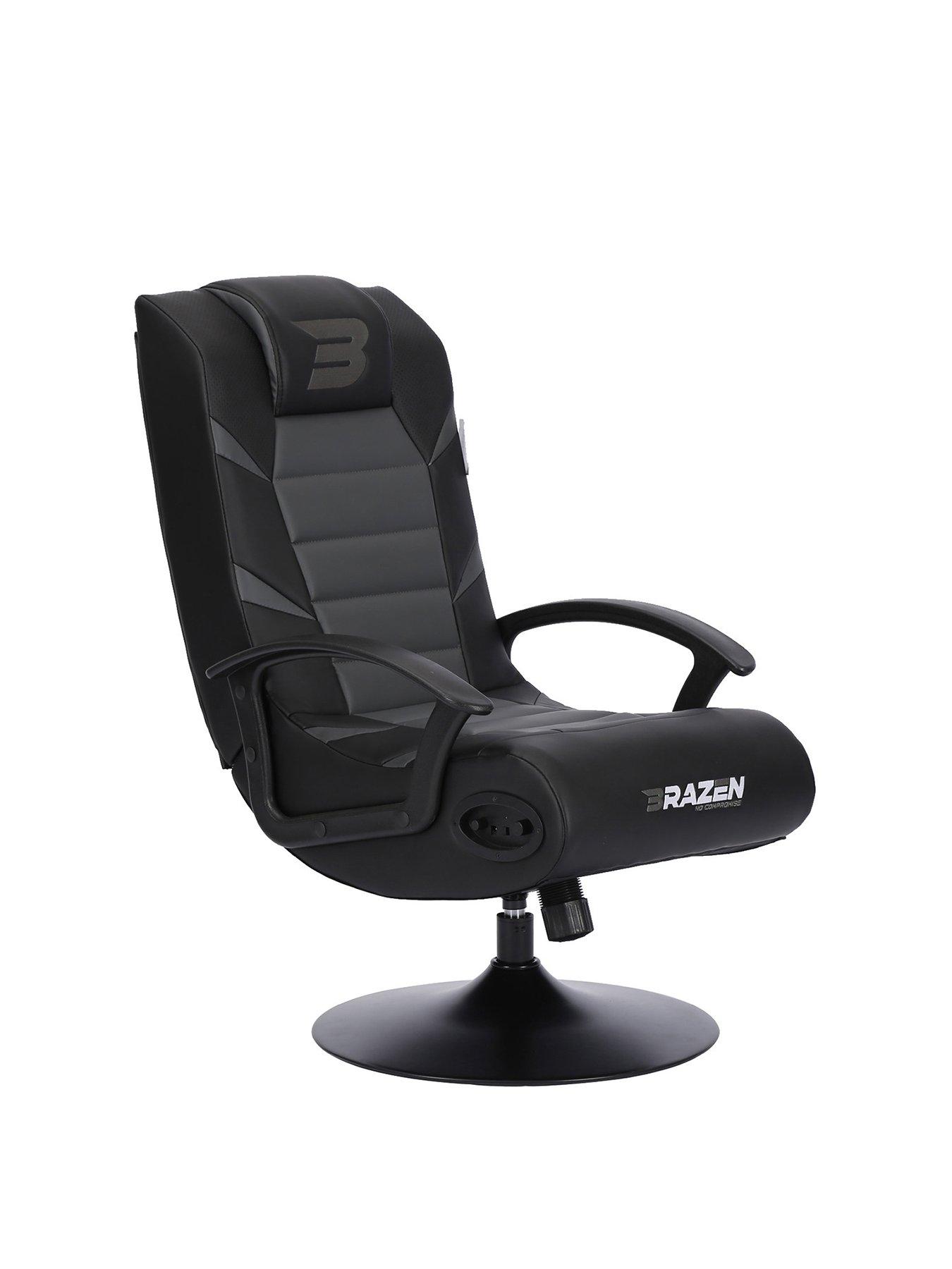 BraZen Pride 2.1 Bluetooth Junior Gaming Chair - Black and Grey