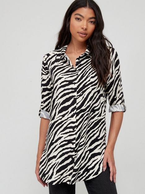 v-by-very-turn-up-cuff-longline-shirt-zebra